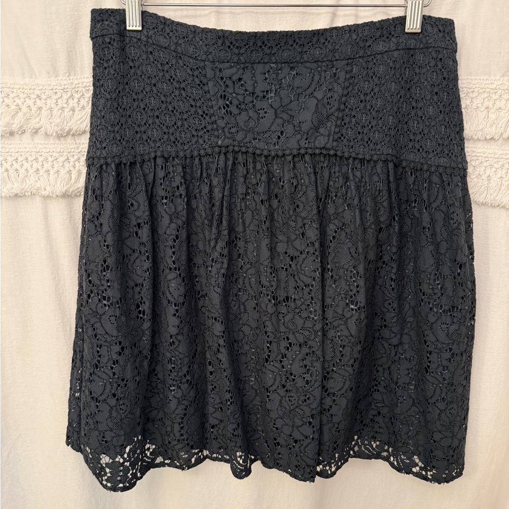LOFT Black Lace Skirt
